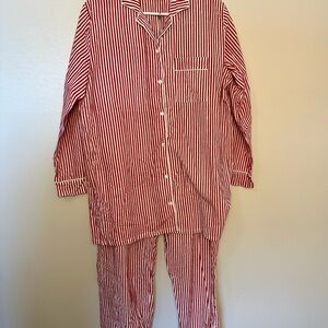 Aryana Women's Red and White Striped Pajama Set Size XXL